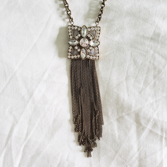 🖤 3/$15 Long faux crystal necklace - Picture 1 of 5